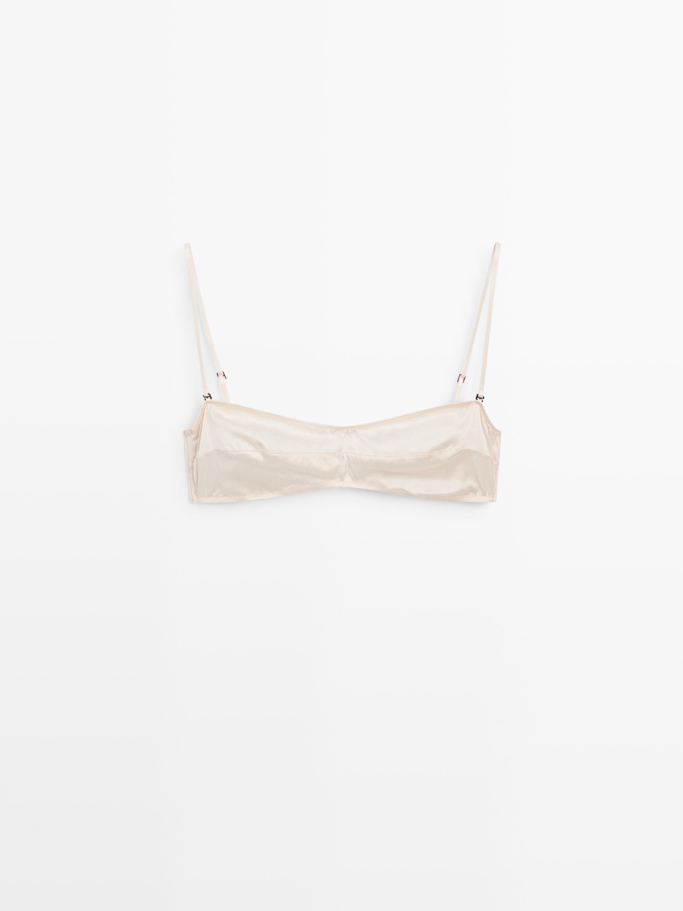 Silk blend bandeau top